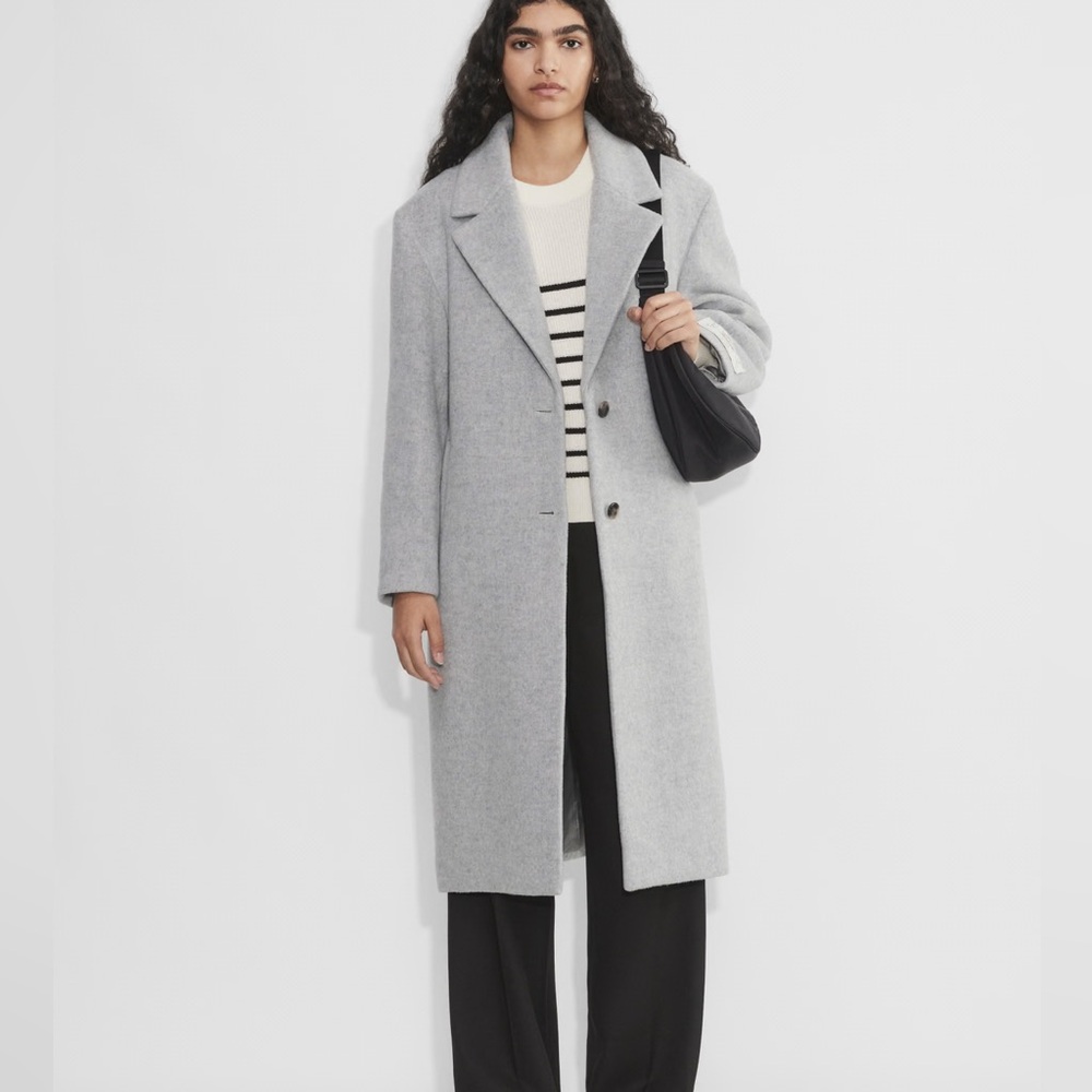 Babaton Gray Wool Coat